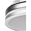 tODOLAMPARAVentilador de techo con luz LED 72W motor DC modelo BAYOMO Blanco, 3 tonalidades, aspas retráctiles, 6 velocidades, control remoto, memoria, temporizador, silencioso y bajo consumo